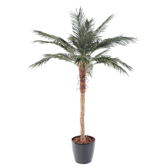 Palmier Artificiel Areca 1,8 M - Plante Tropicale En Pot Blanc, Tronc épais - Décoration Intérieur/extérieur, Entretien Zéro, Réaliste